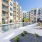 a swimming pool in a courtyard