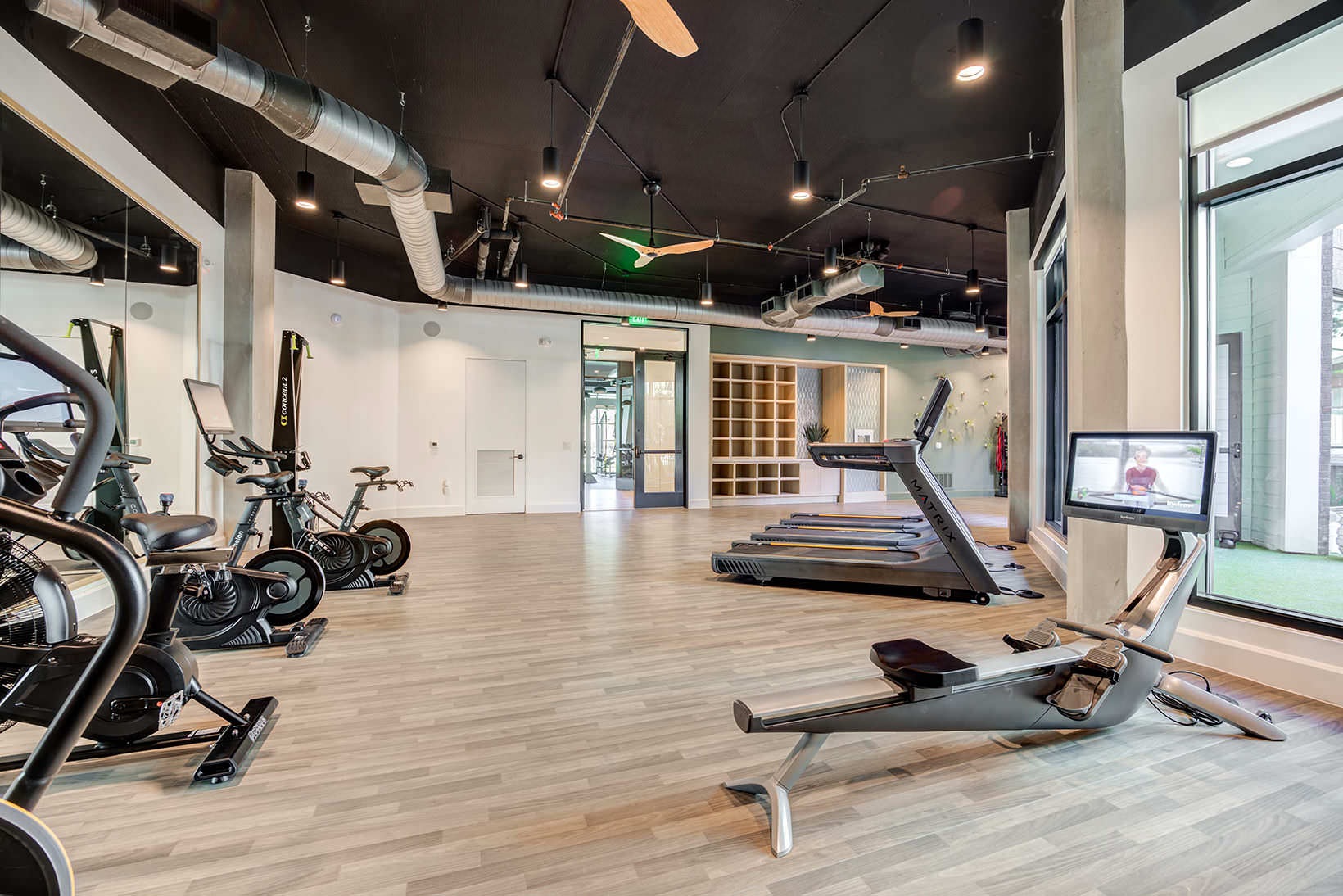 Fitness Center expansive fitness center filled with natural light