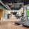 spacious fitness center with cubby holes